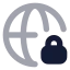 Globelock icon with bulk rounded style