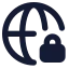 Globelock icon with solid standard style