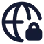 Globelock icon with solid standard style