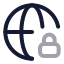 Globelock icon with twotone rounded style