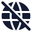 Globeoff icon with solid standard style