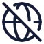 Globeoff icon with stroke rounded style