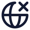 Globe X icon preview