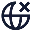 Globex icon with solid sharp style