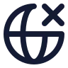 Globe X icon preview