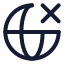 Globex icon with stroke rounded style