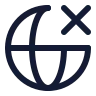 Globe X icon preview