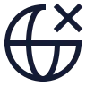 Globe X icon preview