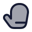 Glove icon with duotone rounded style