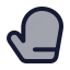 Glove icon with duotone standard style