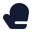 Glove icon with solid standard style