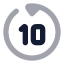 Gobackwardsec icon with bulk rounded style