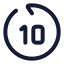 Gobackwardsec icon with stroke rounded style