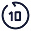 Gobackwardsec icon with stroke sharp style