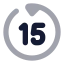 Gobackwardsec icon with bulk rounded style