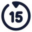 Gobackwardsec icon with solid standard style