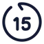 Gobackwardsec icon with stroke rounded style