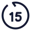 Gobackwardsec icon with stroke sharp style