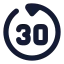 Gobackwardsec icon with solid rounded style