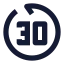 Gobackwardsec icon with solid sharp style