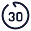 Gobackwardsec icon with stroke rounded style