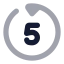 Gobackwardsec icon with bulk rounded style