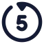 Gobackwardsec icon with solid standard style