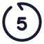 Gobackwardsec icon with stroke standard style