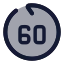 Gobackwardsec icon with duotone rounded style