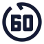 Gobackwardsec icon with solid sharp style