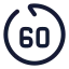 Gobackwardsec icon with stroke rounded style