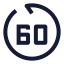 Gobackwardsec icon with stroke sharp style