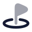 Goal icon with bulk rounded style