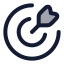 Goal icon with duotone rounded style