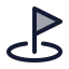 Goal icon with duotone standard style
