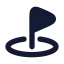 Goal icon with solid rounded style