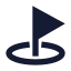 Goal icon with solid sharp style