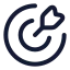 Goal icon with stroke rounded style