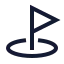 Goal icon with stroke sharp style