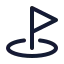 Goal icon with stroke standard style