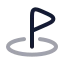 Goal icon with twotone rounded style