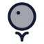 Golfball icon with duotone rounded style