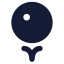 Golfball icon with solid rounded style