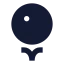 Golfball icon with solid sharp style