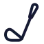 Golfbat icon with stroke rounded style