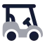 Golfcart icon with bulk rounded style
