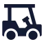 Golfcart icon with solid sharp style