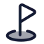 Golfhole icon with duotone standard style
