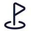 Golfhole icon with stroke standard style