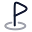 Golfhole icon with twotone rounded style